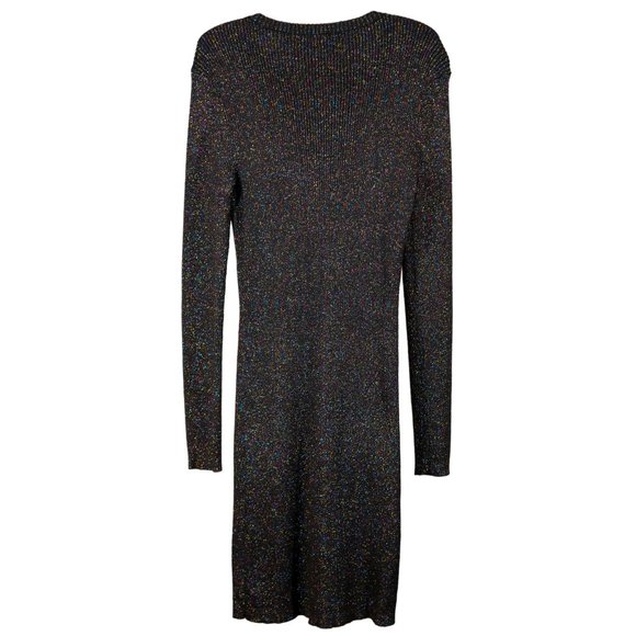BCBGeneration Black Knit Dress with Rainbow Sparkles - Size MD - Picture 5 of 9